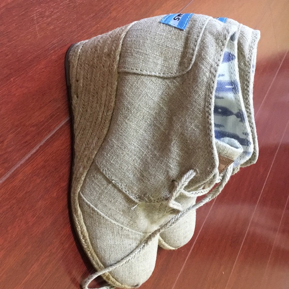 Cute Toms Espadrilles Wedges 5.5 - Picture 3 of 5